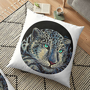 Snow Leopard Pillow