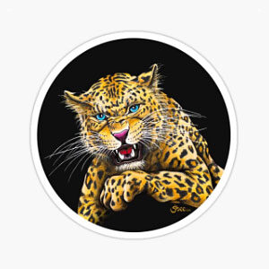 Leopard Roar Sticker